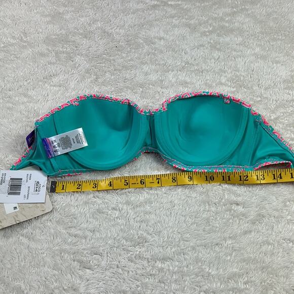 CoCo Rave Bae Push up Bandeau bikini top, size 34D NWT - Picture 6 of 7